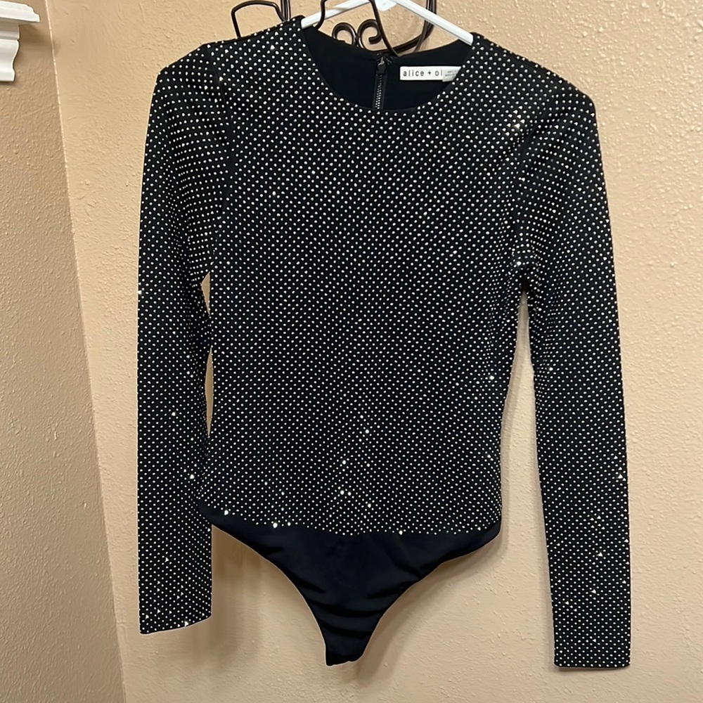 Alice and Olivia Taeyen Stud Bodysuit